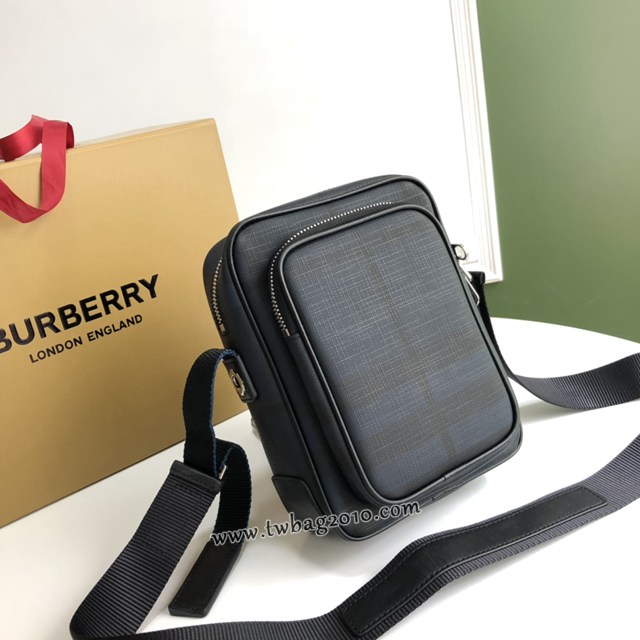 Burberry專門店新款London斜背包 巴寶莉London格紋男士單肩斜挎包 yxb1294